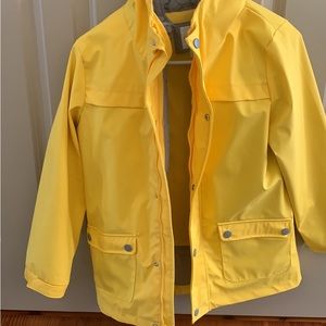 Kids cat and jack yellow rain jacket
